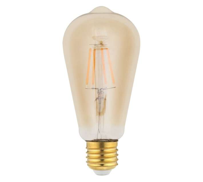 Lightworx LED E27 Filament ST64 Bulbs - Amber (4w)