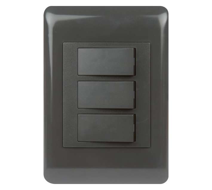 DH DHC42W3/1 3 Lever 1 Way Switch - Charcoal (50 x 100mm)