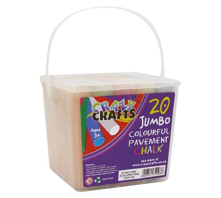 Crazy Crafts 20 Piece Pavement Chalk Set