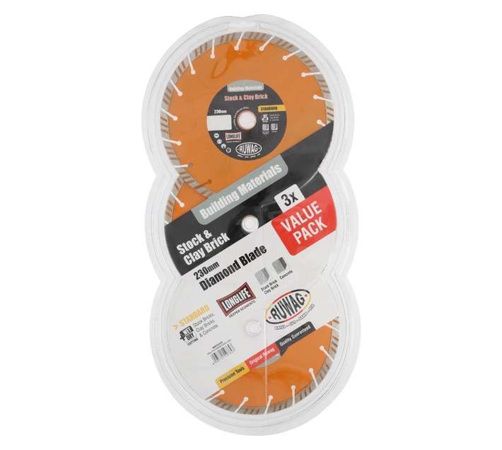 Ruwag 230mm Universal Diamond Blade (3 Pack)