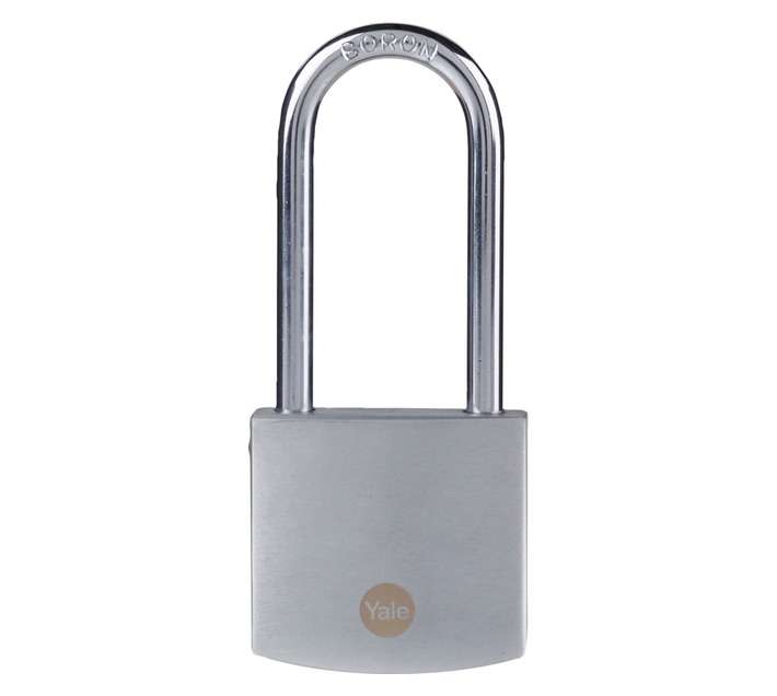 Yale Long Shackle Brass/Chrome Padlock (50mm)