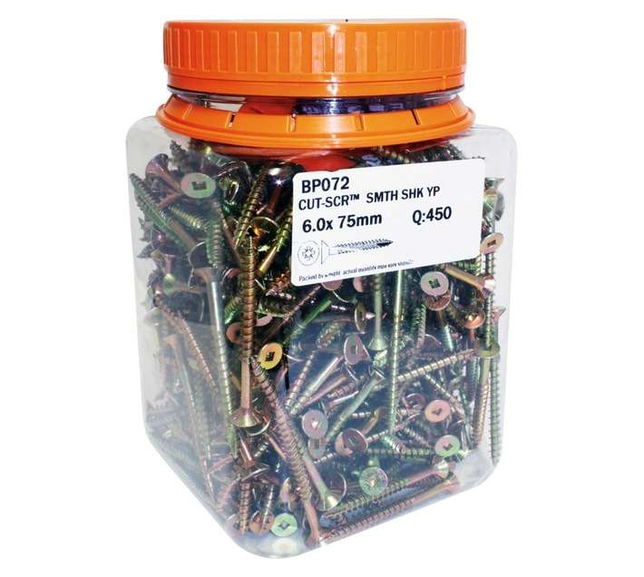 Eureka 6 x 75mm Cut Screw Smooth Shank (450 Pack)