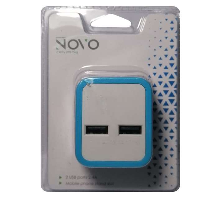 PowerWorx USB Charging Adaptor - Blue