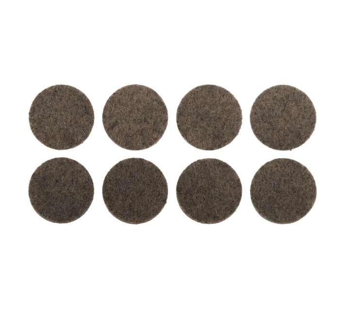 Safe Top Adhesive Felt Pads Round - Brown (26mm x 8 Pads)