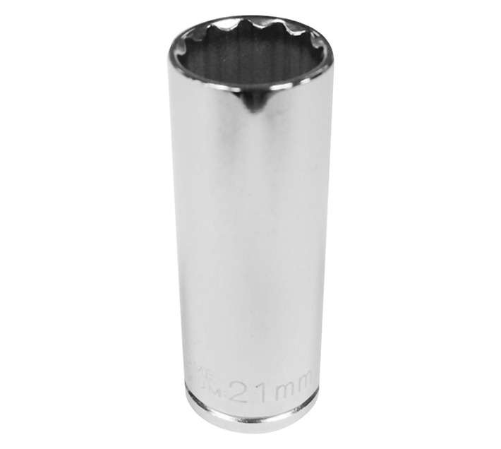 Mastercraft D/Wall Socket 1/2 Inch Dr 12 Pt - Chrome (21mm)