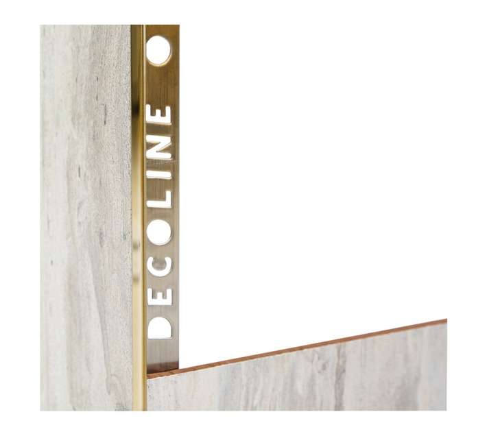 Decoline Straight Edge Trim - Brushed Brass (12 x 2500mm)