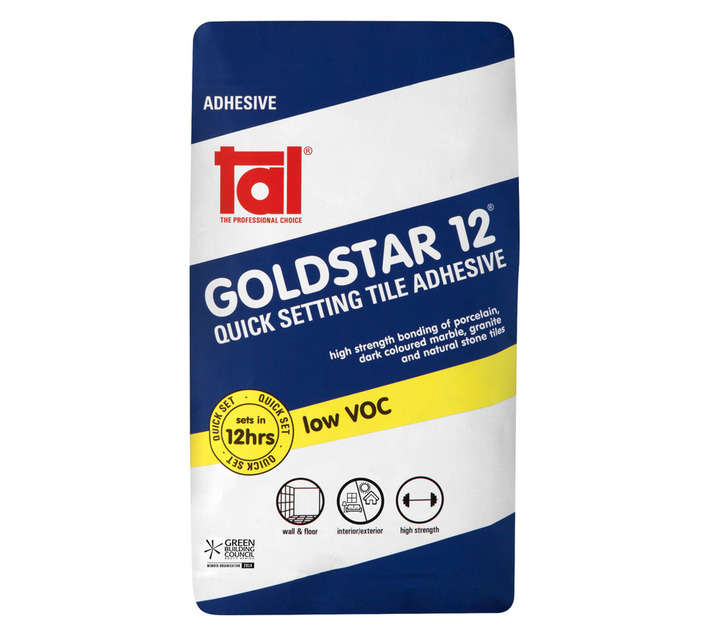 TAL Goldstar 12 Quick Setting Tile Adhesive - Off-White (20kg)