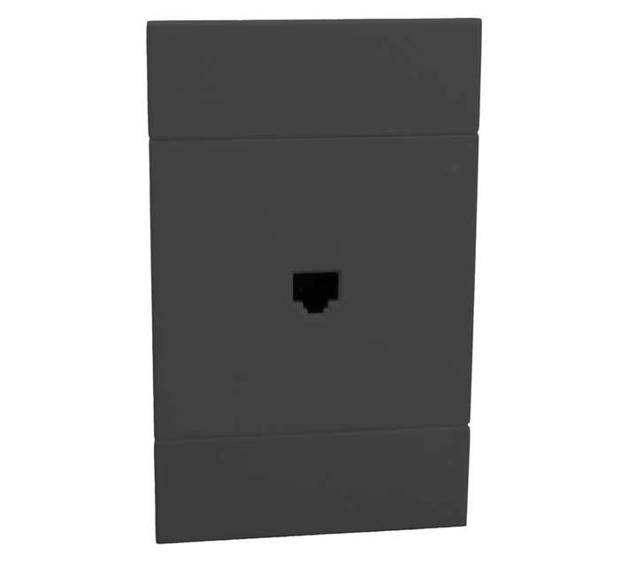 Veti RJ45 2x4 Data Socket Outlet - Charcoal