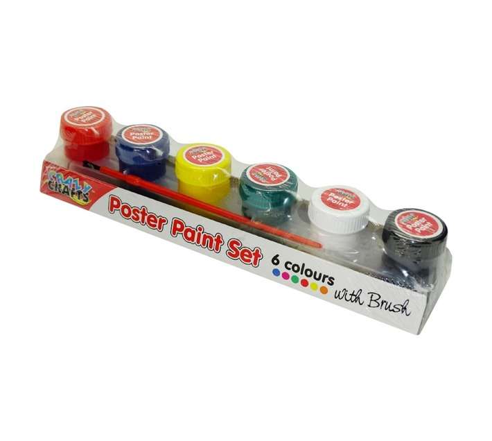 Acrilex 6 x Craft Acrylic Paint - Assorted