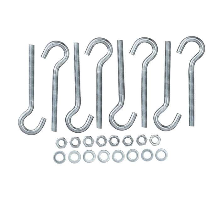 IKA M6 Hook Bolt Nut and Washer (8 Pack)