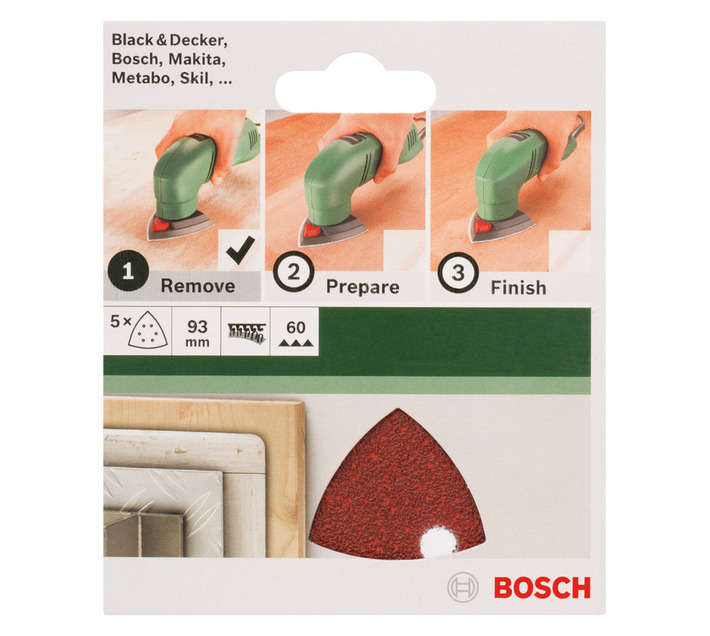 Bosch 60-grit Sandpaper Triangle (93mm)