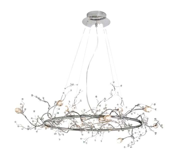 Radiant Arbre Crystal Round Chandelier - Chrome (20W)