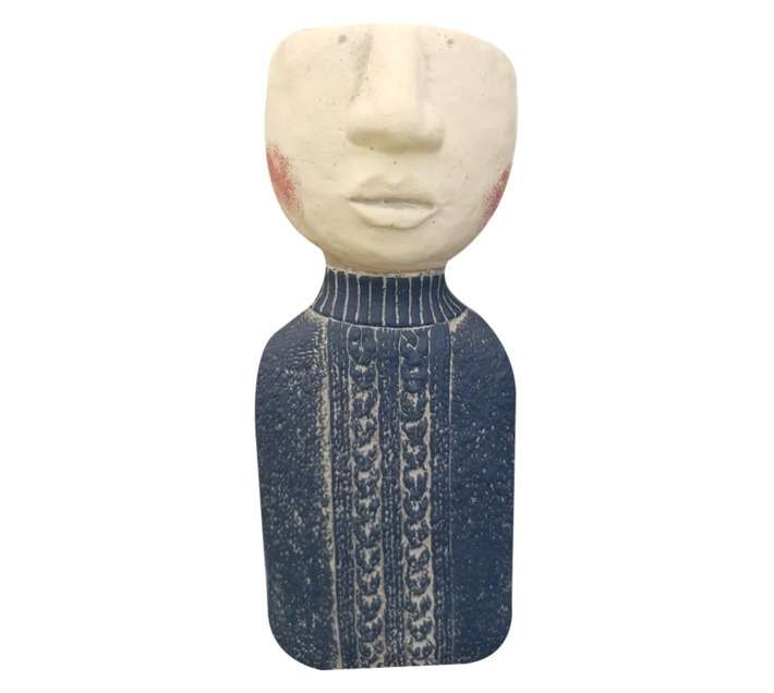 PS HB115 Ceramic Head Planter - Blue