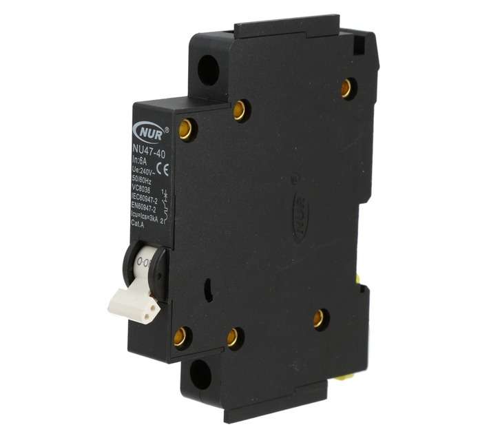 NUR Single Pole 3ka 6amp Mini Circuit Breaker