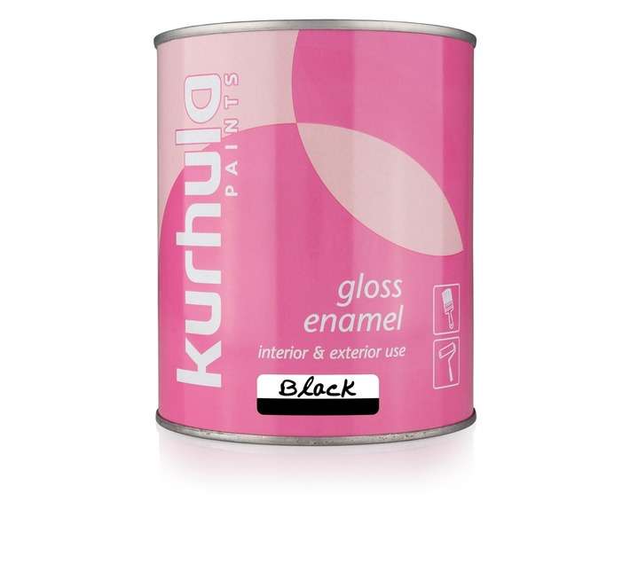 Kurhula Gloss Enamel Paint - Black (1L)