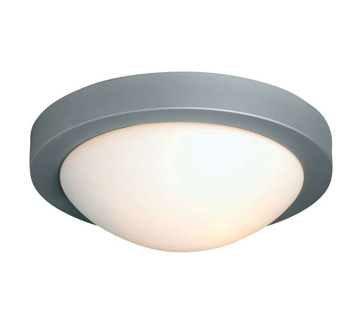 Radiant Flat Ceiling Light - Satin Silver (280mm)