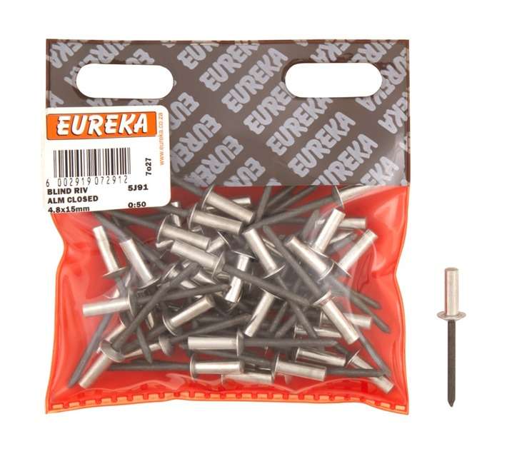 Eureka 50 x CLS Aluminium Blind Rivets (4.8 x 15mm)