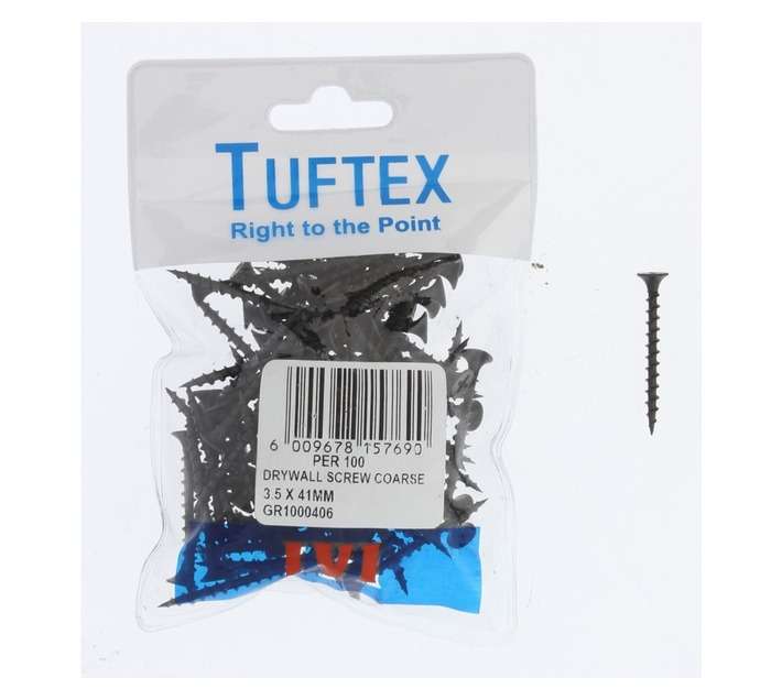 Tuftex 100 x Drywall Screws (3.5 x 41mm)