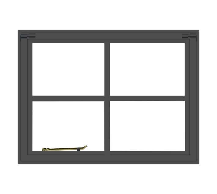 Five Point Steel E2H Steel Window Frame - Grey Oxide (1022 x 65mm)