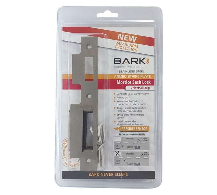 Bark Large Mortice Armed Strike Plate (190 x 40 x 15mm)