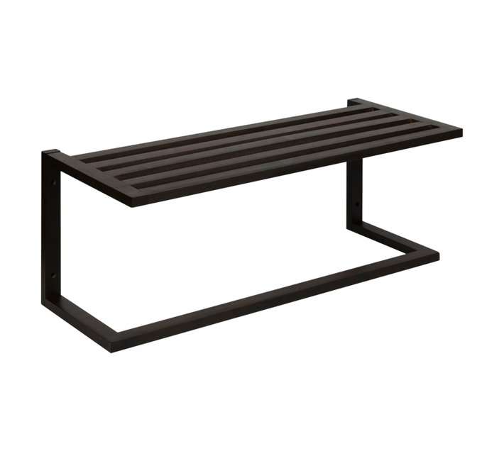 Lusso Small Wall Mount Towel Rack - Mahogany (600 x 250 x 35mm)