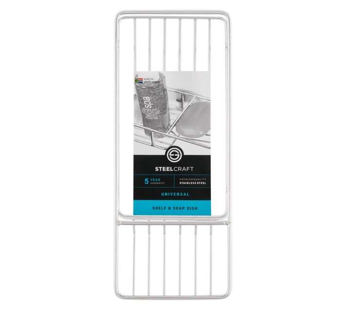 Steelcraft Universal Stainless Steel Shelf and Soap Dish (280 x 115 x 50mm)