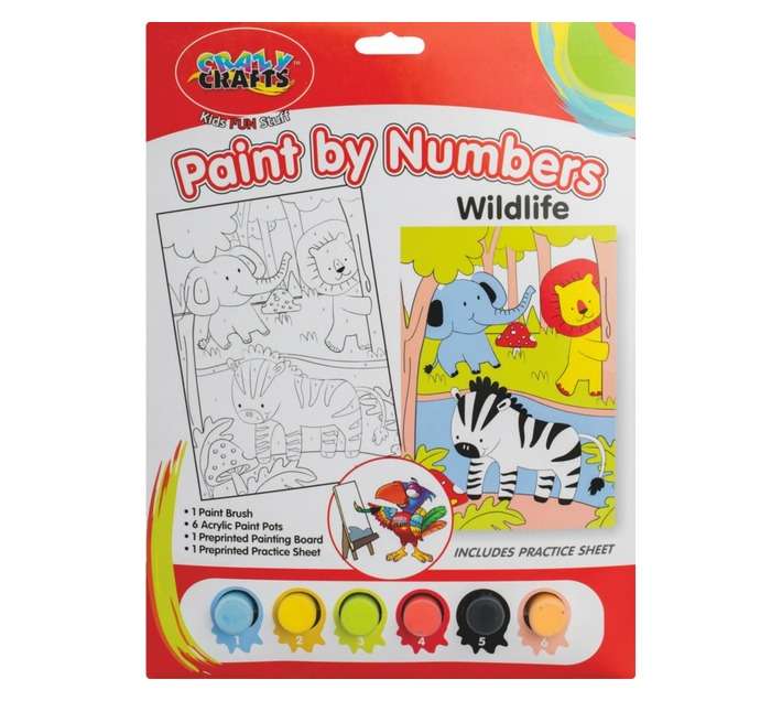 Crazy Crafts Wildlife Painting By Numbers Kit
