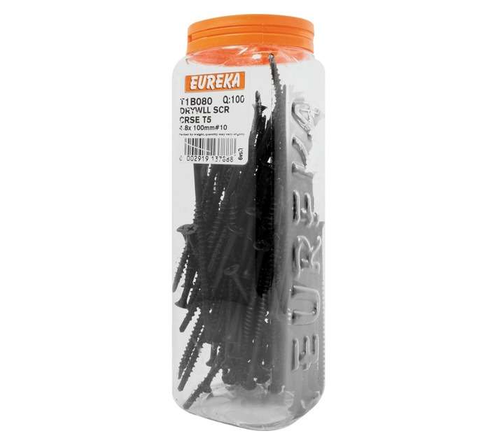 Eureka 100 x Coarse Drywall Screws (4.8 x 100mm)