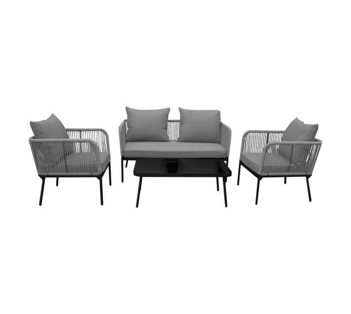 FDB Milos Outdoor Lounge Set - Light Grey (1500 x 860 x 620mm)