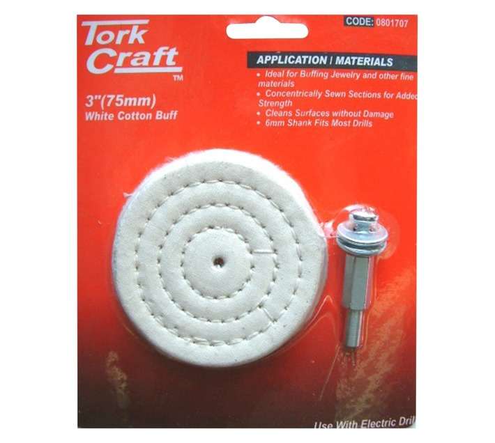Tork Craft Shank Cotton Buff (75 x 6mm)