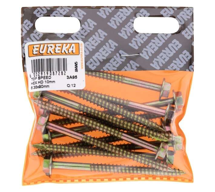 Eureka 12 x HD Top Speed Hex Screws (6.35 x 90mm)