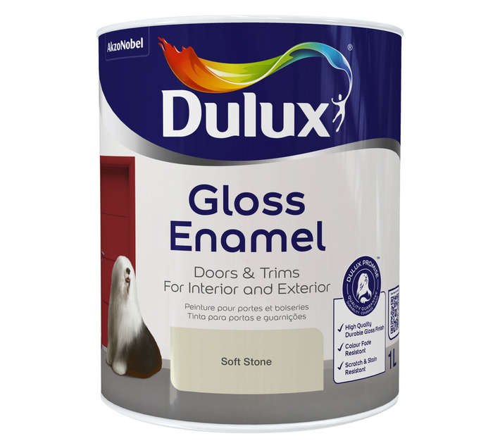Dulux Gloss Enamel - Soft Stone (1L)