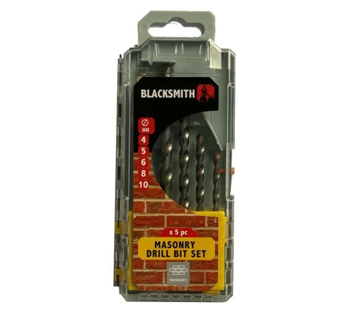 Blacksmith Masonry Drill Bit Set (4/5/6/8/10mm)