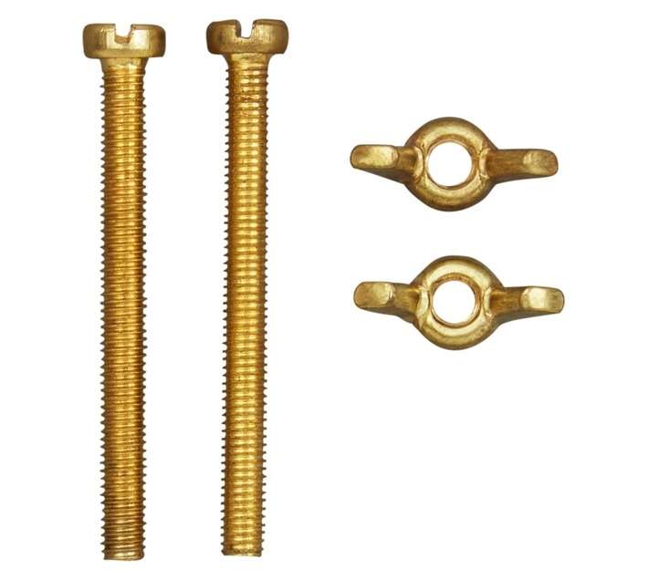 Eureka 5 x 50mm Machine Screw and Wingnut Cheesehead Solid Brass (2 Pack)