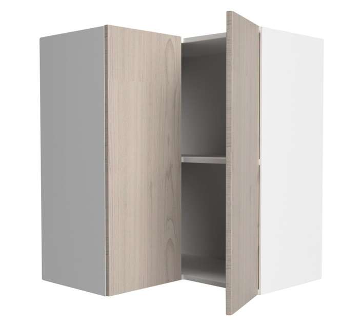 Home and Kitchen Melamine Top Corner Cabinet Unit - Black Cherry (600 x 300 x 720mm)