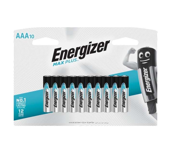 Energizer Max Plus 10 x Alkaline Batteries (AAA)