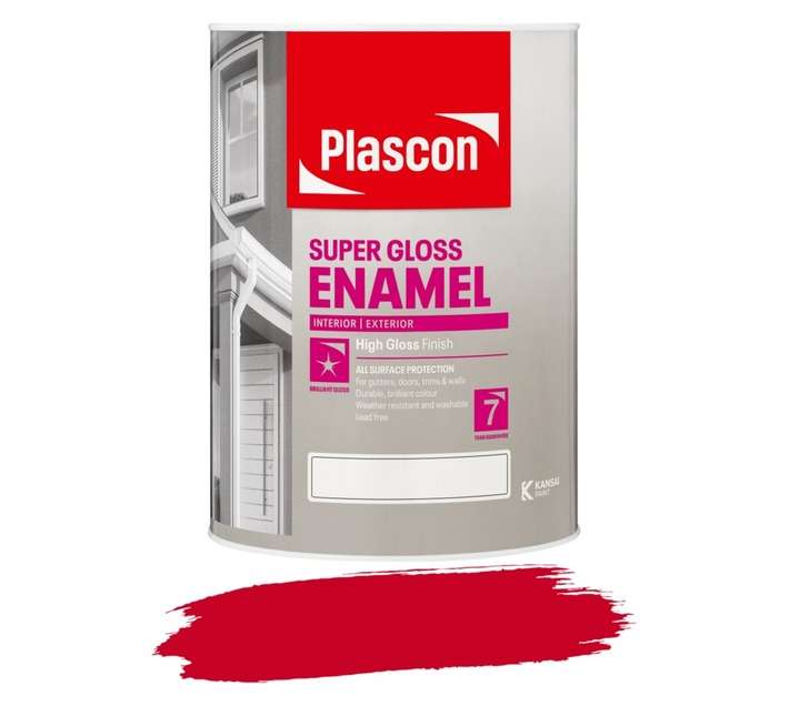 Plascon Super Universal Enamel Doors and Trims - Signal Red (5L)