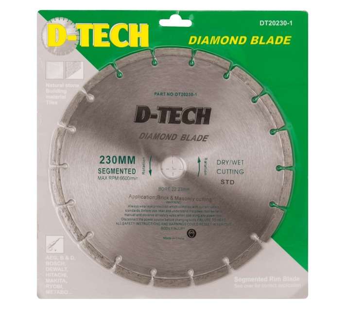 D-Tech Segmented Diamond Blade (230 x 22.23mm)