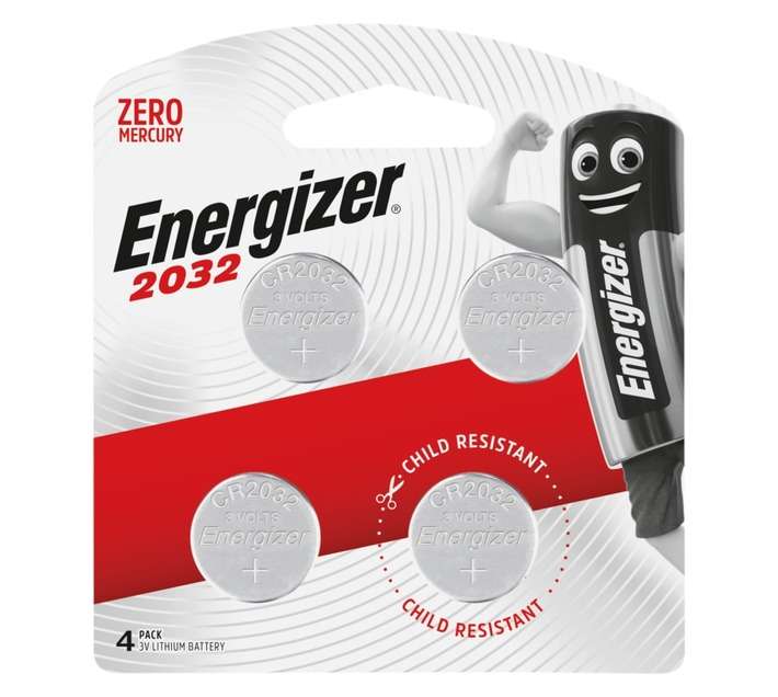 Energizer 4 x Coin Lithium Battery (CR2032)