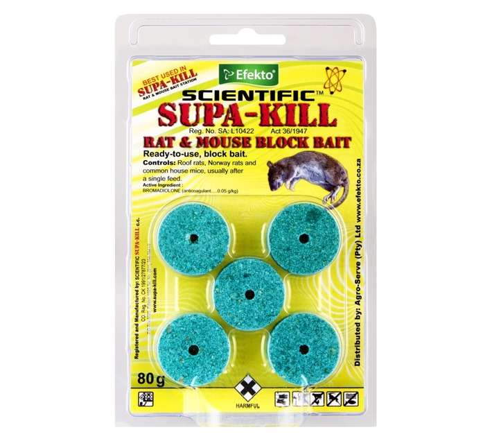 Efekto 35012 Supakill Rat and Mouse Block Bait (130 x 39 x 203mm)