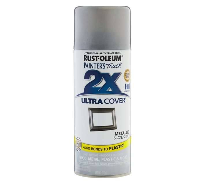 Rust-Oleum Painters Touch 2X Spray Paint - Slate Silver (340g)