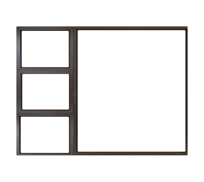 Prestige Top Hung 2v Aluminium Window - Bronze (2100 x 1800mm)