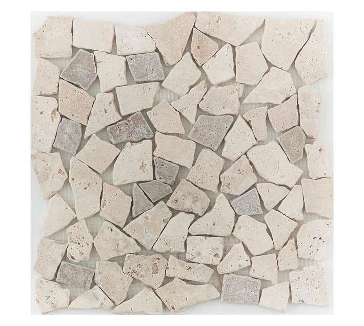 Fired Earth Travertine Pebble 2 Clear (305 x 305mm)