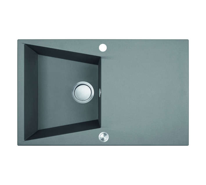 Laveo Grenada 1 Bowl with Drainer Sink - Grey (780 x 480 x 190mm)