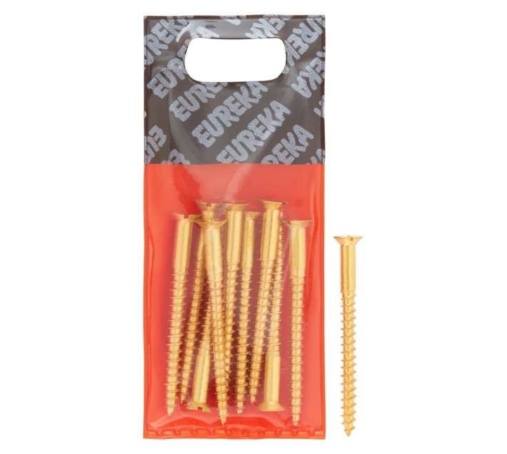 Eureka 1CH90U 5 x 60mm W/Screw Countersunk Solid Brass (10 Pack)