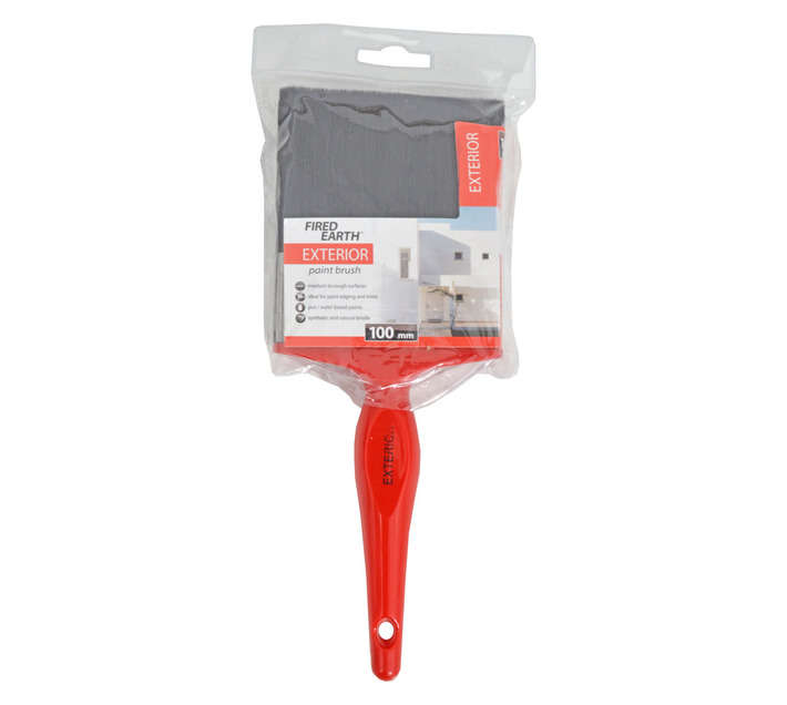 Fired Earth Exterior Paint Brush - Red (100mm)