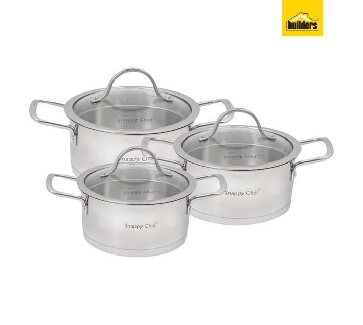 Snappy Chef 6 Piece Platinum Cookware Set