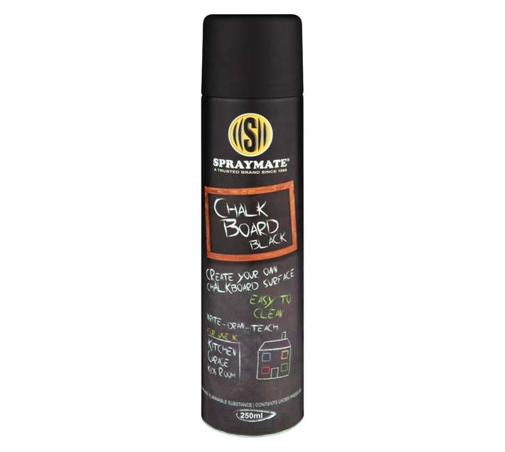 Spraymate Spray Paint Chalkboard - Black (250ml)