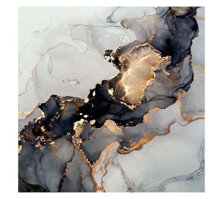 Parrot Products Ink Contrast Hob Splashback - Grey/White/Gold (898 x 6 x 700mm)