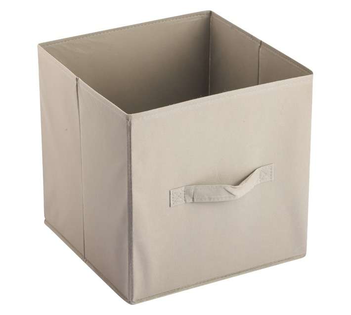 Home and Kitchen Non Woven Cube Storage Trunk - Light Grey (280 x 280 x 280mm)